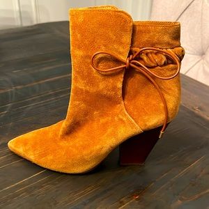 Tory Burch suede ankle booties. Woman’s Size 8 1/2. Cogniac color.